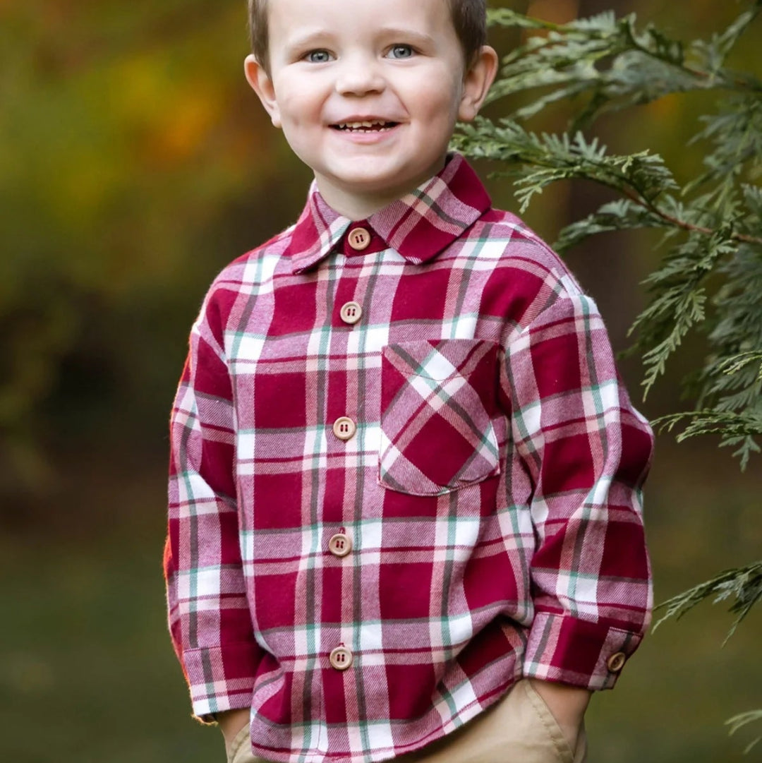 Joseph Long Sleeve Plaid Flannel Chest Pocket Shirt