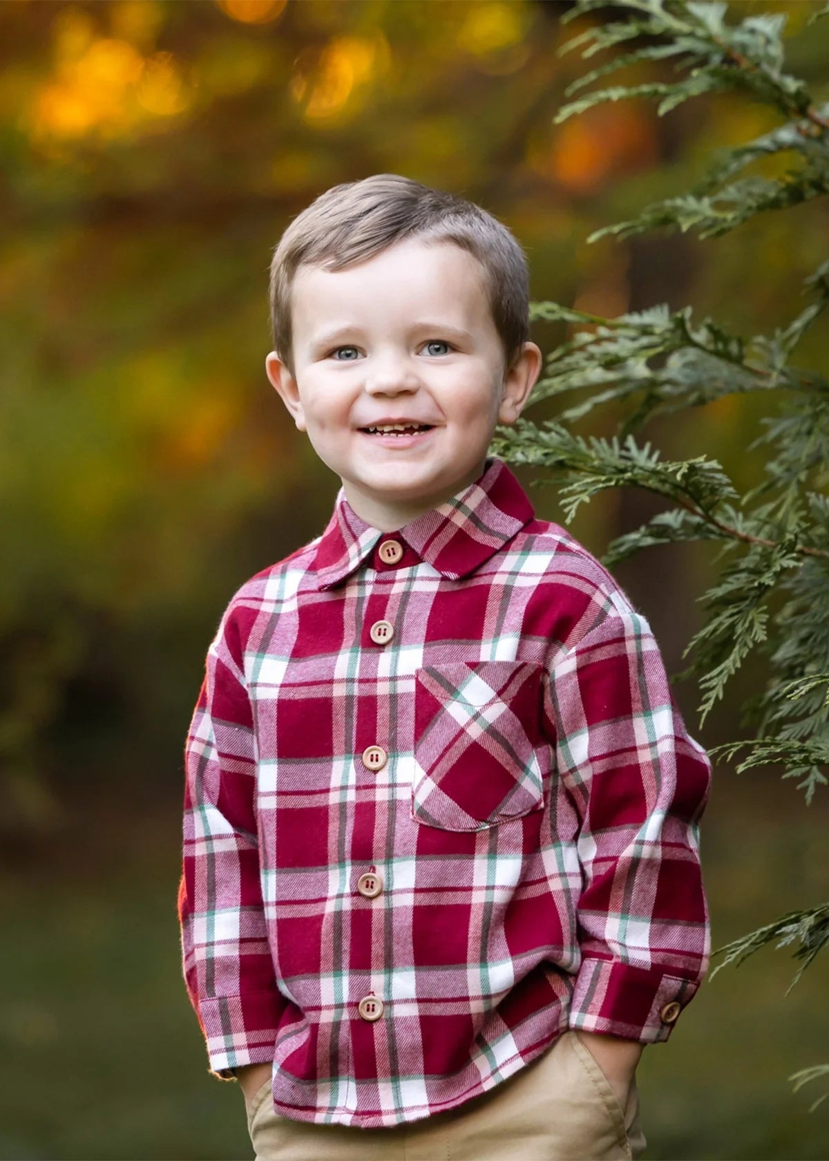 Joseph Long Sleeve Plaid Flannel Chest Pocket Shirt