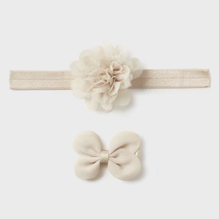 Butterfly Clip and Floral Headband Set