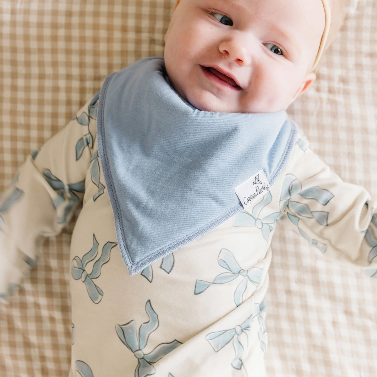 Gemma in Tan Bandana Bib Set 4-pack
