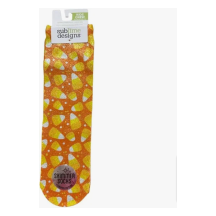 Candy Corns Shimmer Crew Socks