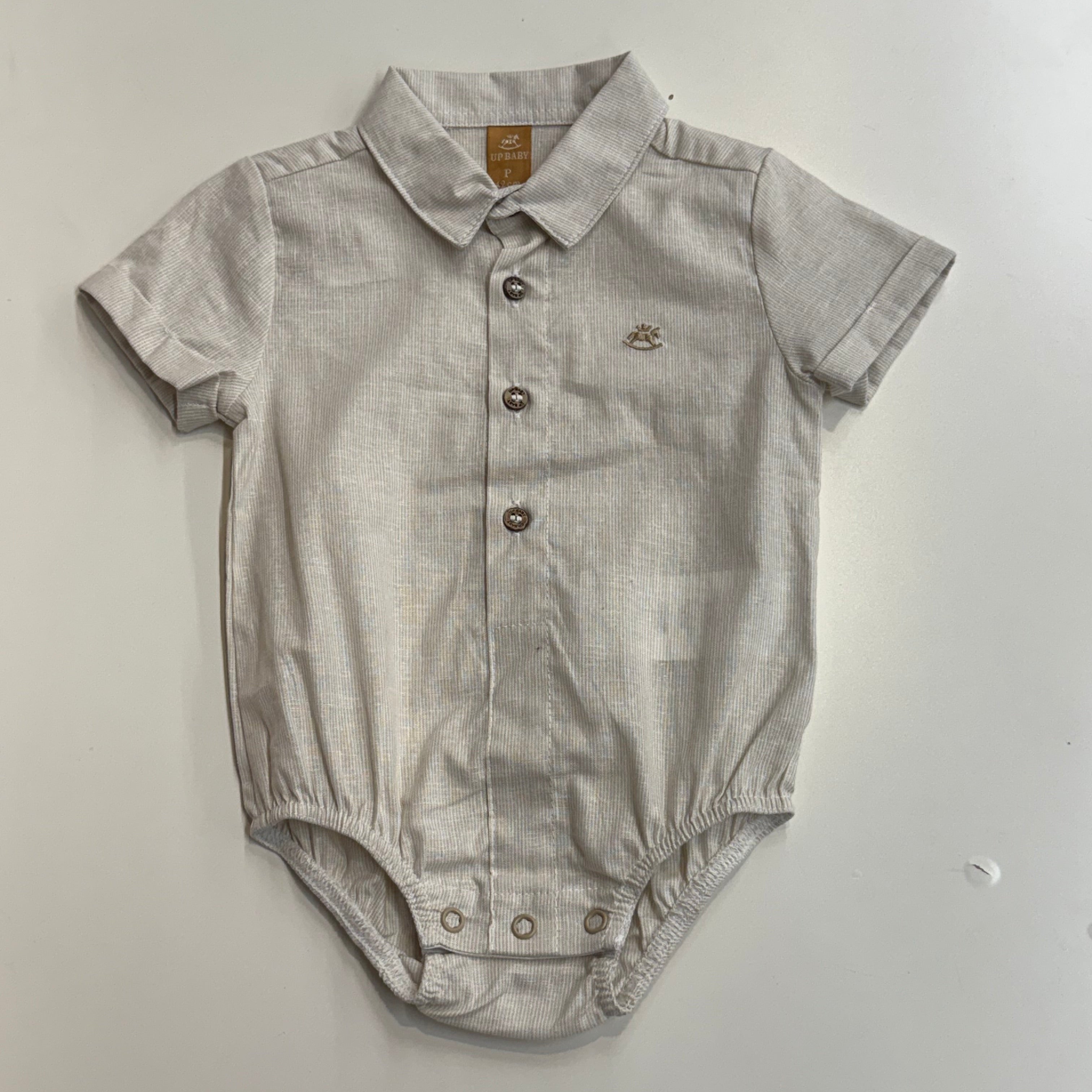 Yard Dyed Woven Linen Bodysuit