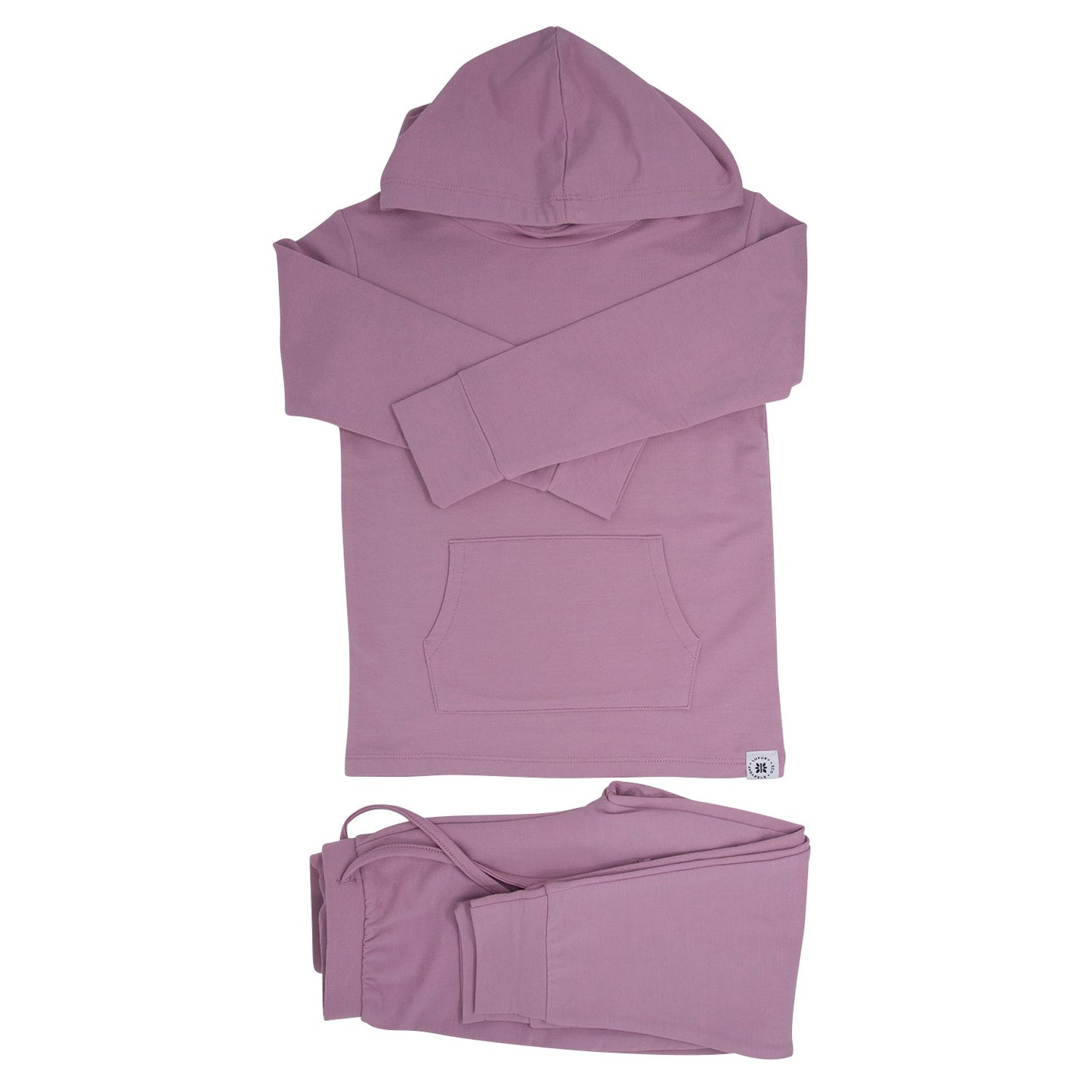 Petunia Pink French Terry Hooded Jogger Set