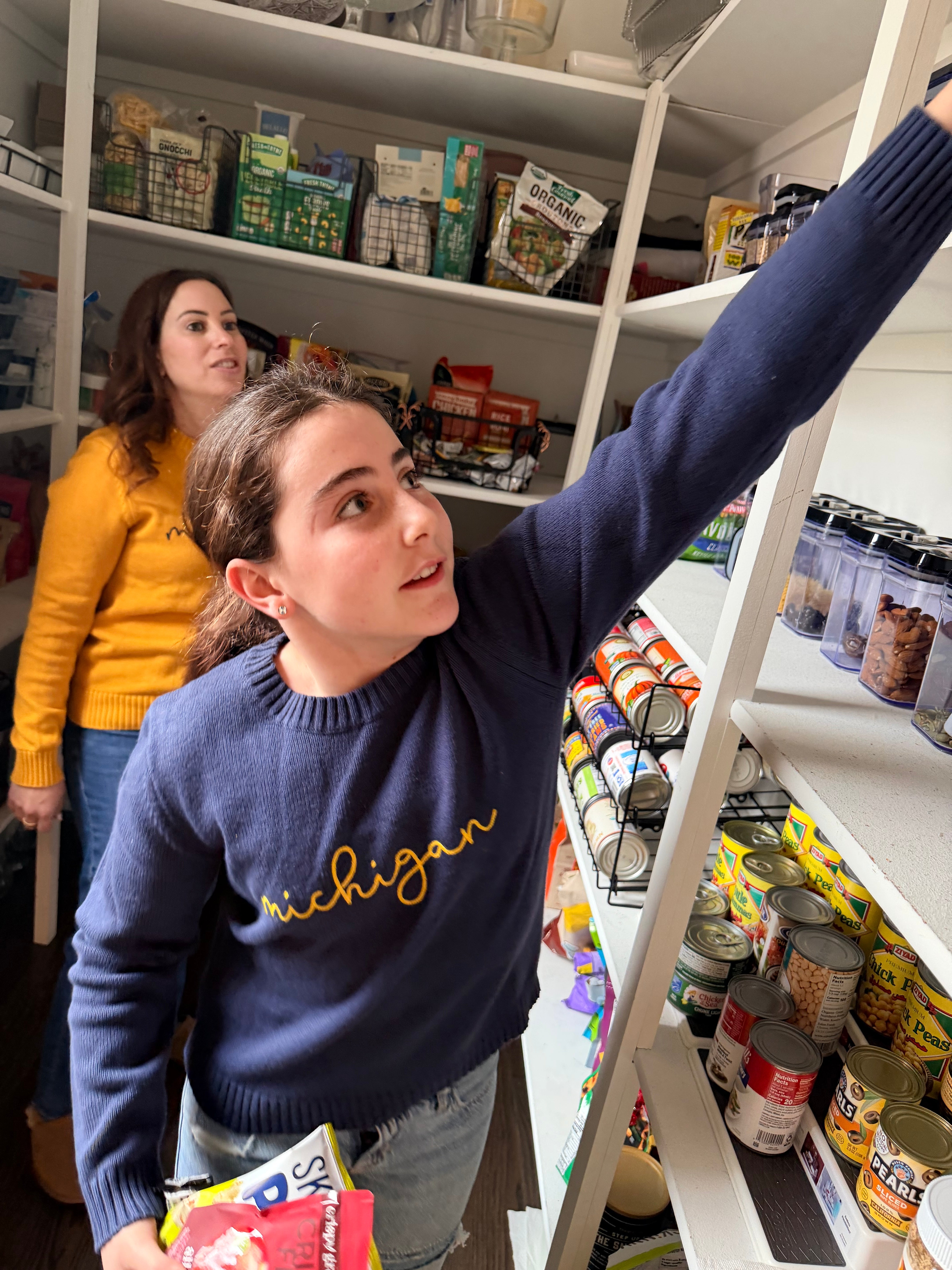 Navy Michigan Cursive Knit Sweater