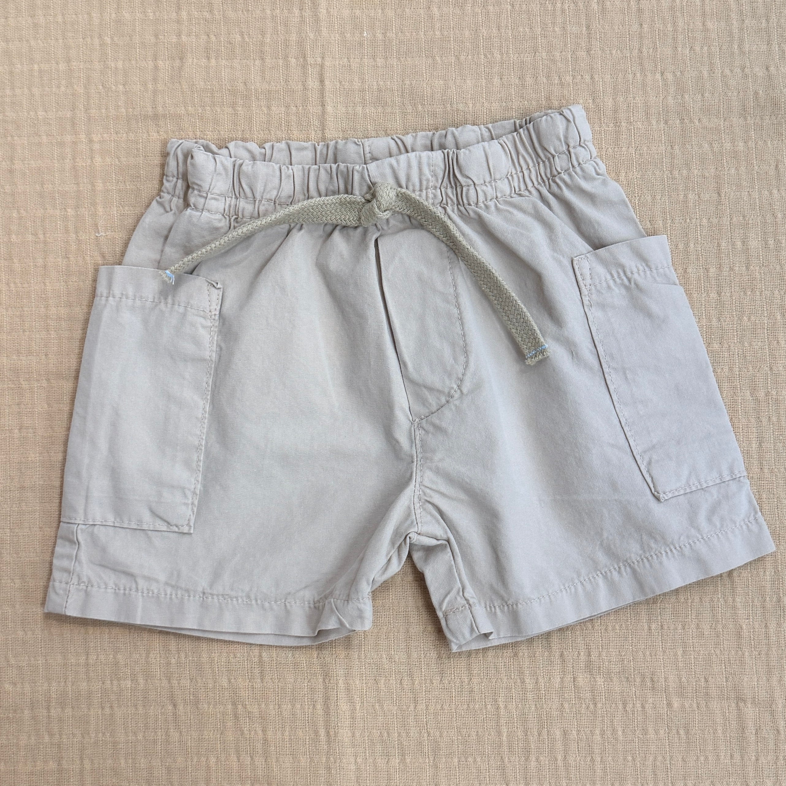 Khaki Drawstring Shorts
