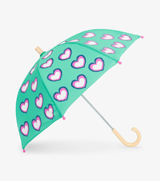 Blue Hearts Color Changing Umbrella