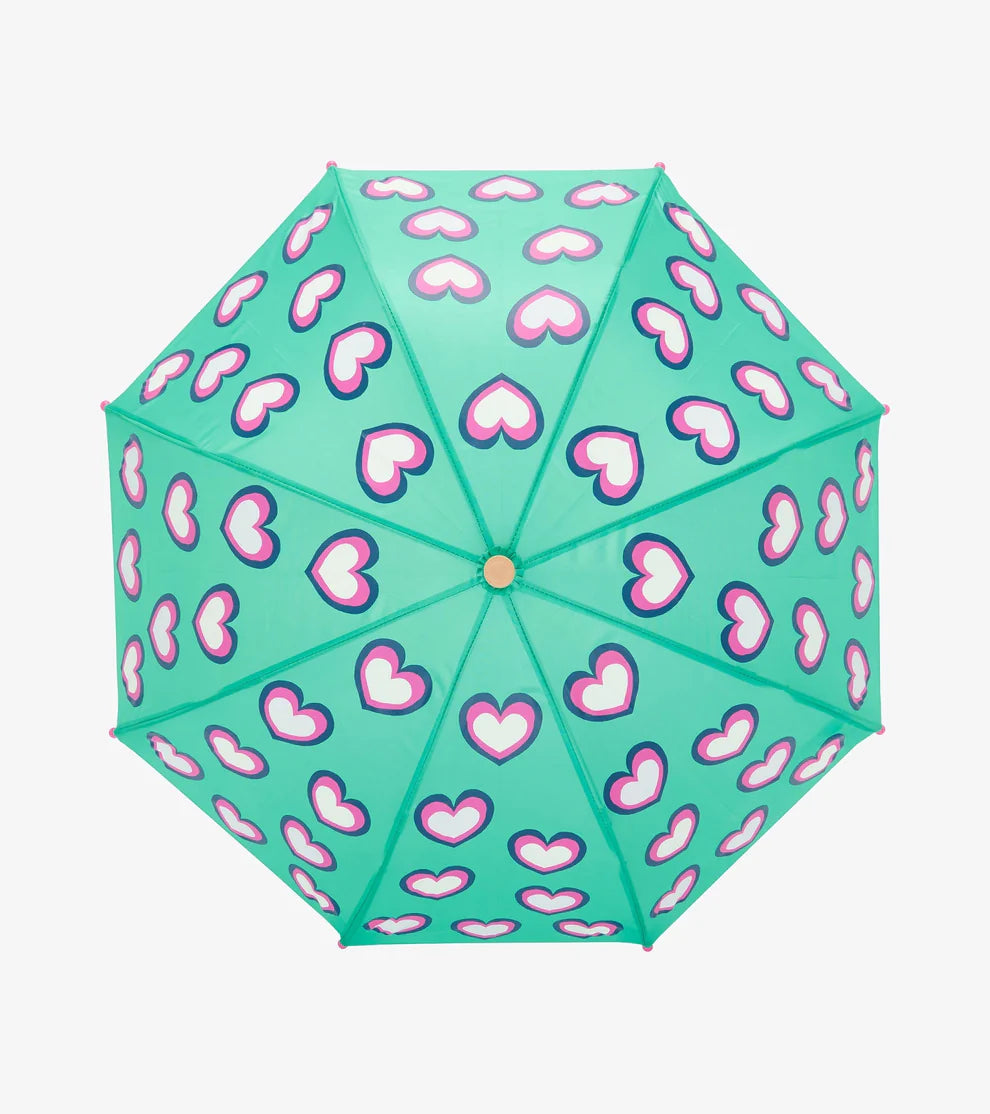 Blue Hearts Color Changing Umbrella