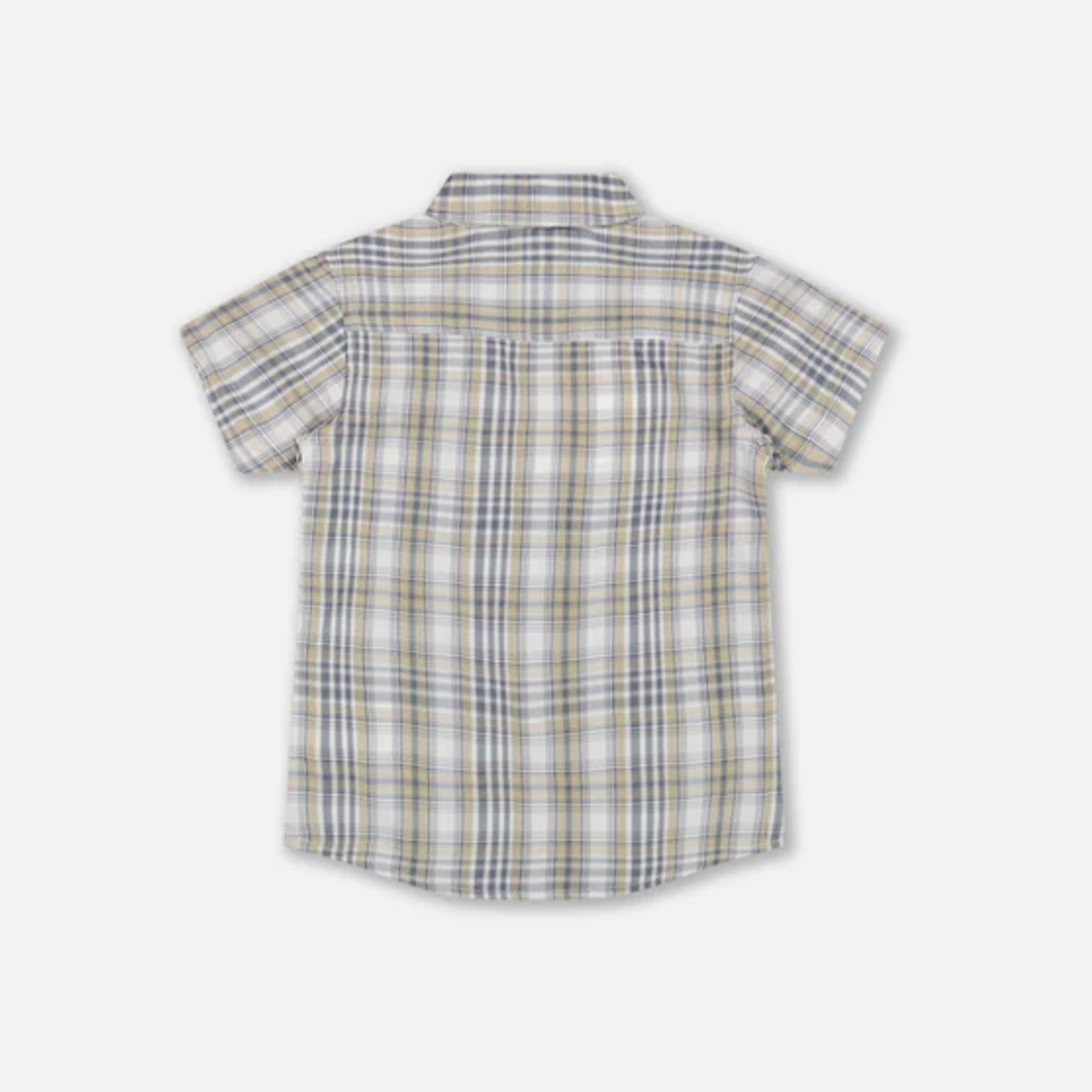 Plaid Blue Short Sleeve Shirt