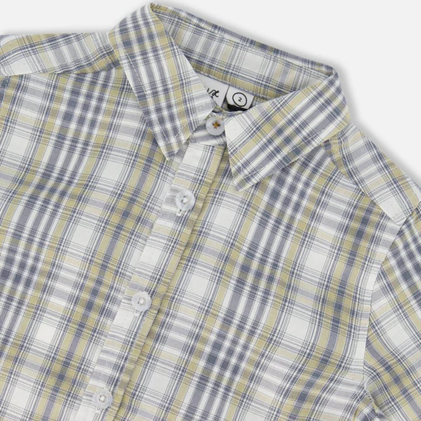 Plaid Blue Short Sleeve Shirt