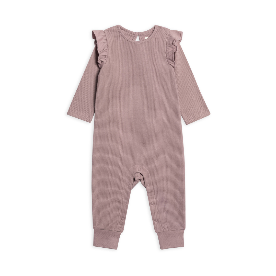 Mila Waffle Knit Flutter Sleeve Romper