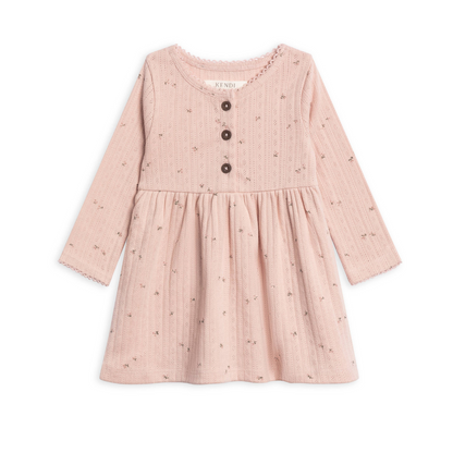 Bryn Brushed Back Pointelle Henley Dress