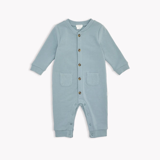 Turquoise Long Sleeve Baby Coverall