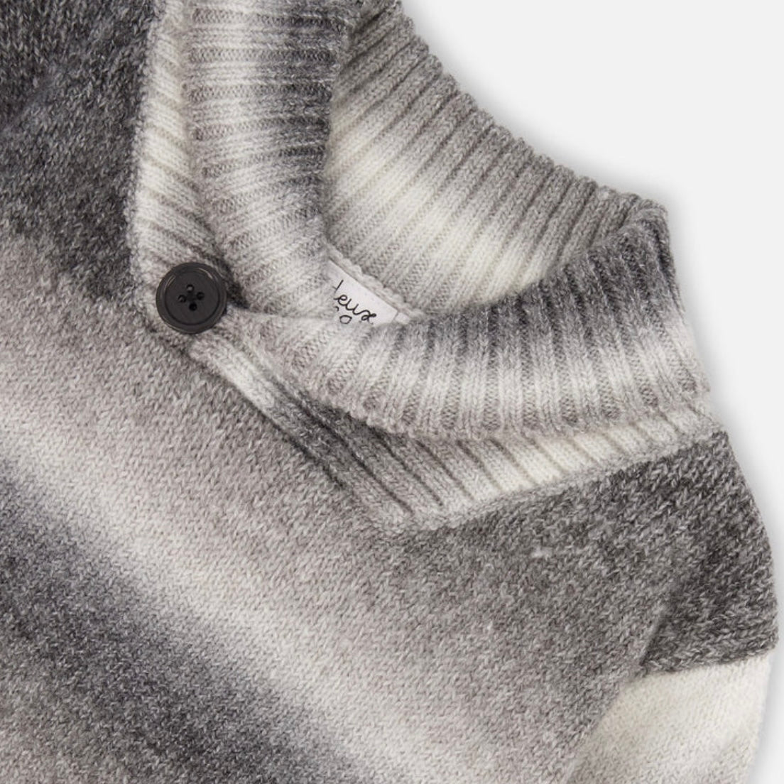 Gray Gradient Sweater with Collar