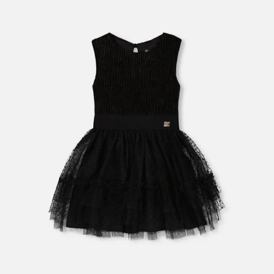 Anthracite Sleeveless Tulle Dress