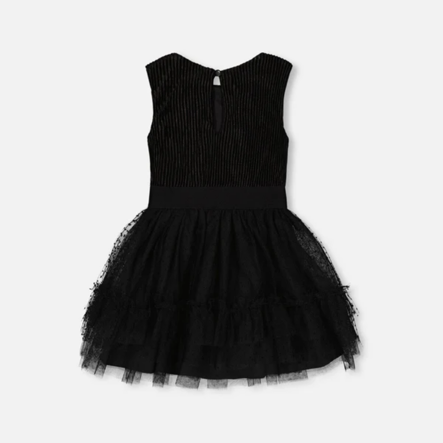 Anthracite Sleeveless Tulle Dress