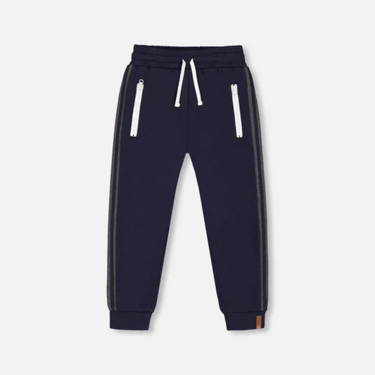 Peacoat Contrast Fleece Pants