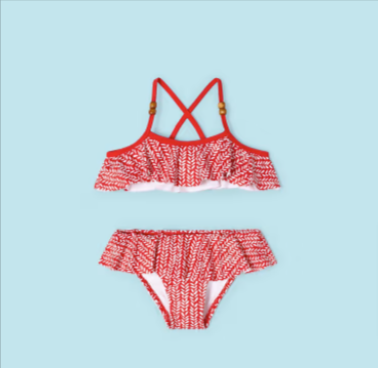 Grenadine Red Ruffle Bikini