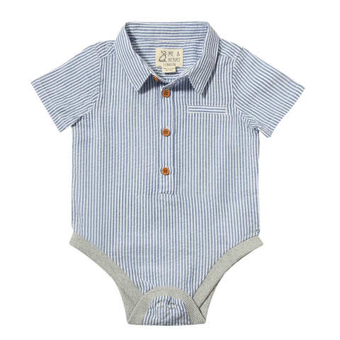 Royal White Helford Woven Onesie