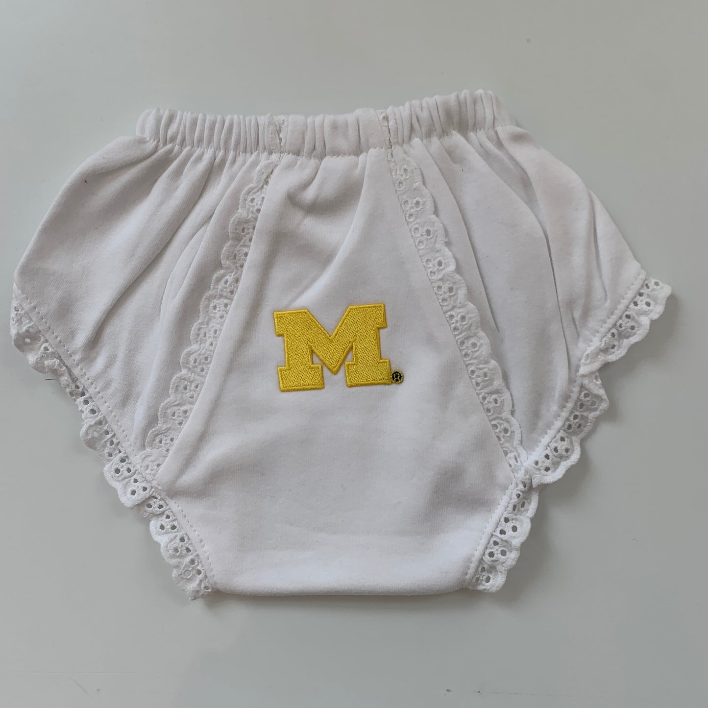 White Eyelet Michigan Diaper Cover