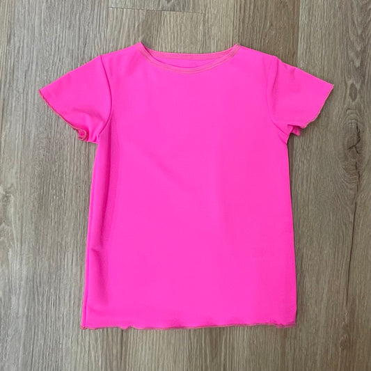 Hot Pink Short Sleeve Athletic Shirt