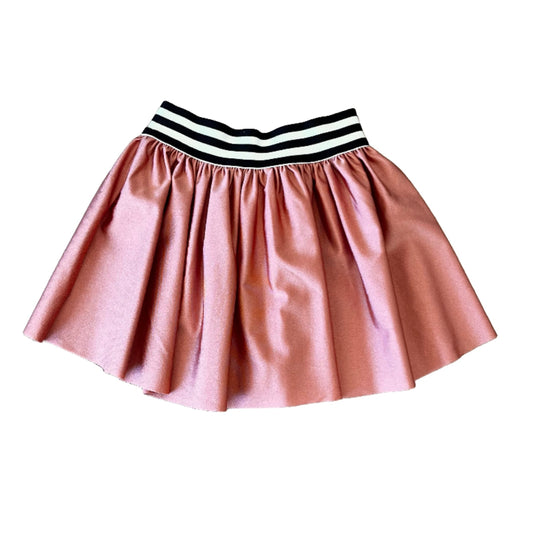 Desert Sand Shiny Pleated Skirt