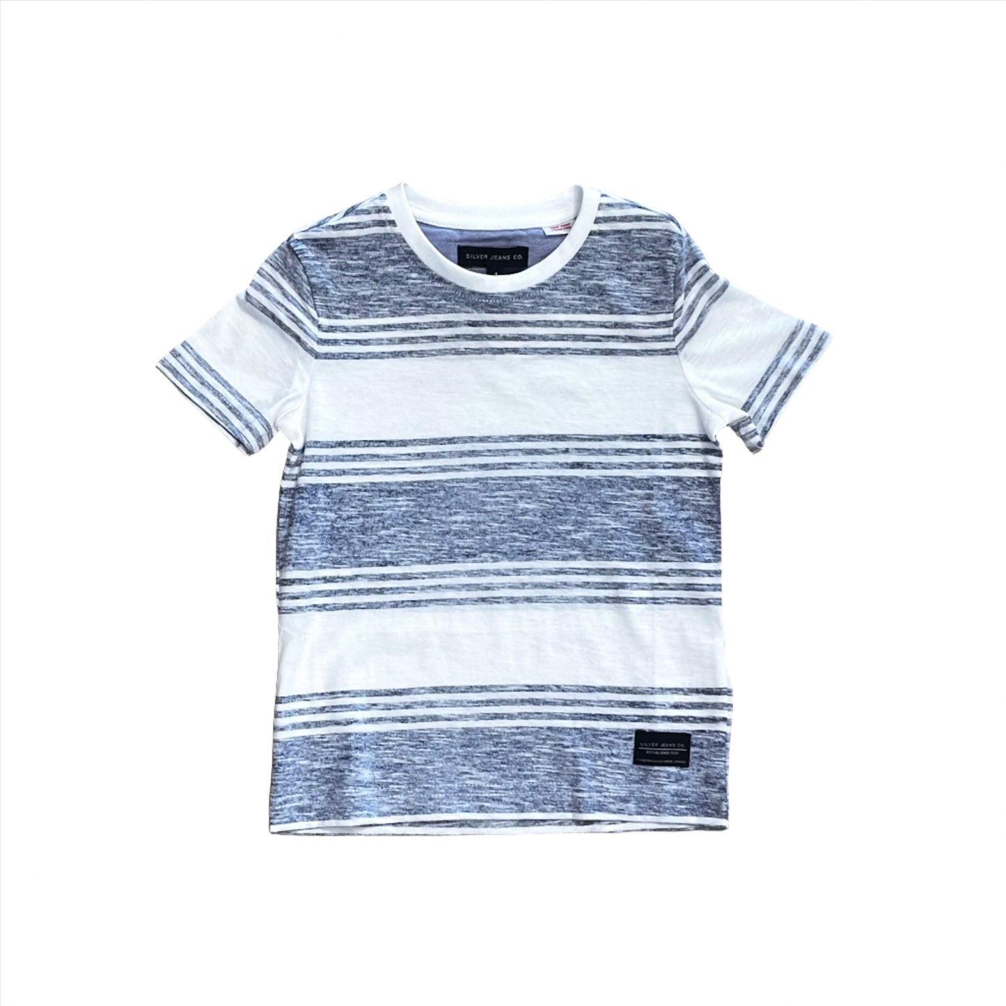 Blue Reverse Print Stripe Tee