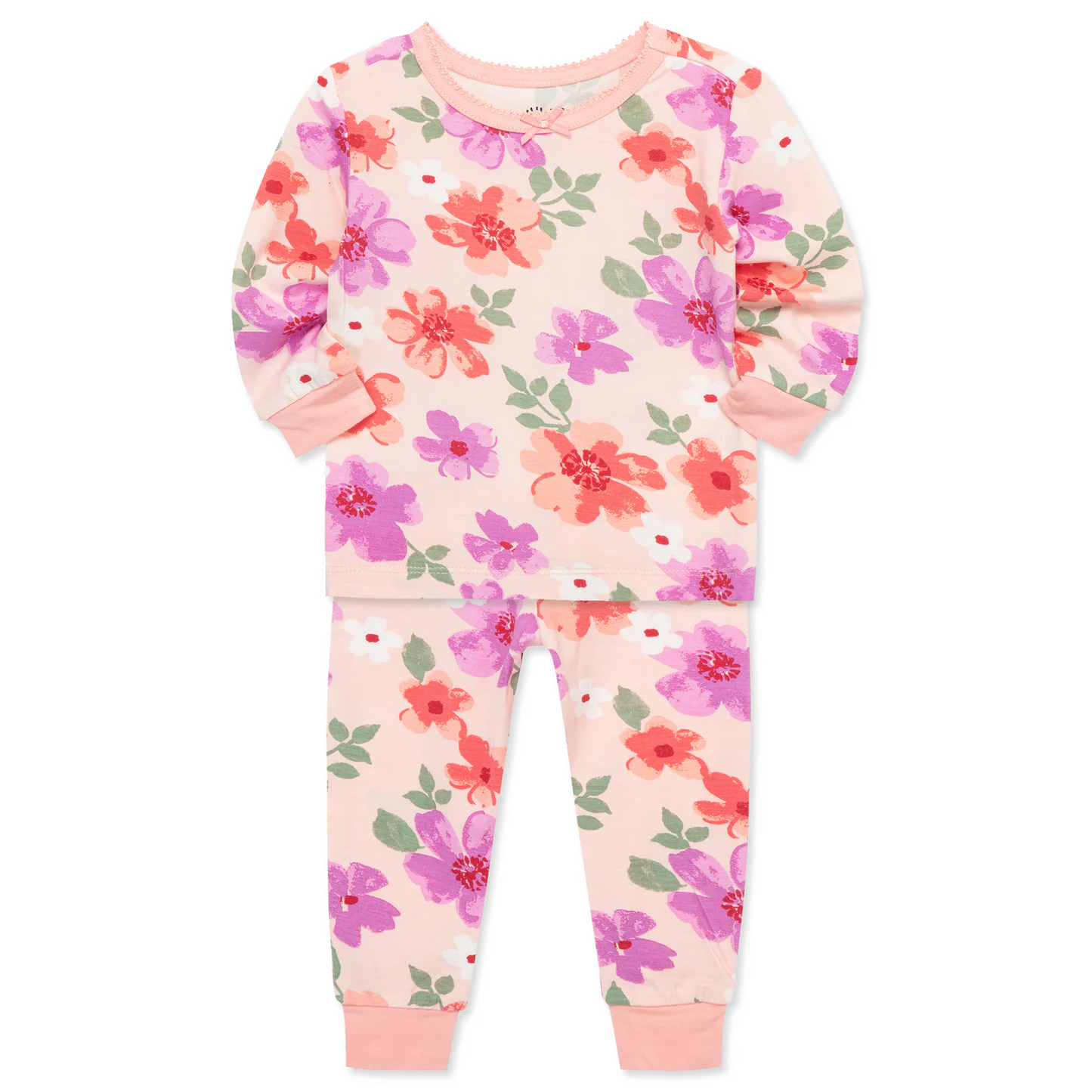 Painted Flowers Bamboo Pajama Set