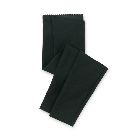 Jet Black Solid Leggings