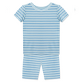 Blue Stripe Short Pajamas (Toddler)
