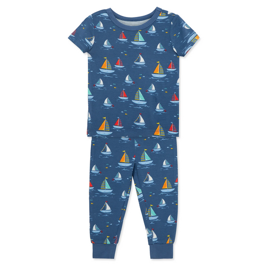 Navy Sailboats Pajamas (Toddler)