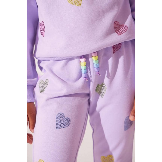 Lavender Crystal Hearts Set