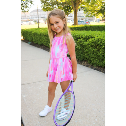Spring Tie Dye Open Back Dress