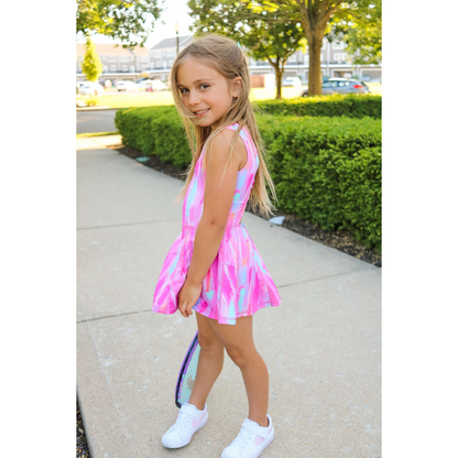 Spring Tie Dye Open Back Dress