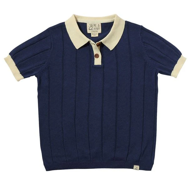 Navy Ollie Knitted Polo (baby)