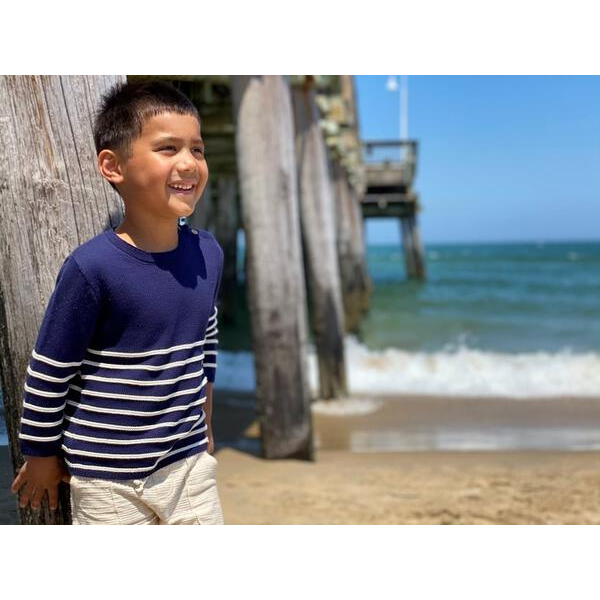 Navy Cream Stripe Breton Sweater