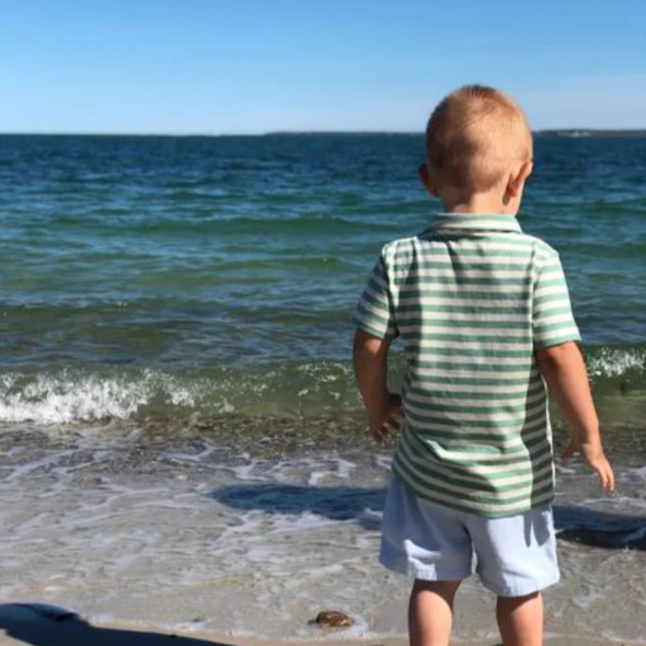 Pale Blue Hugo Twill Shorts (Baby)