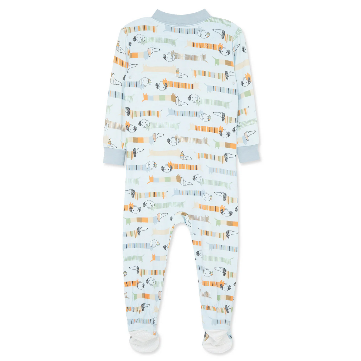 Blue Puppy Zipper Footie