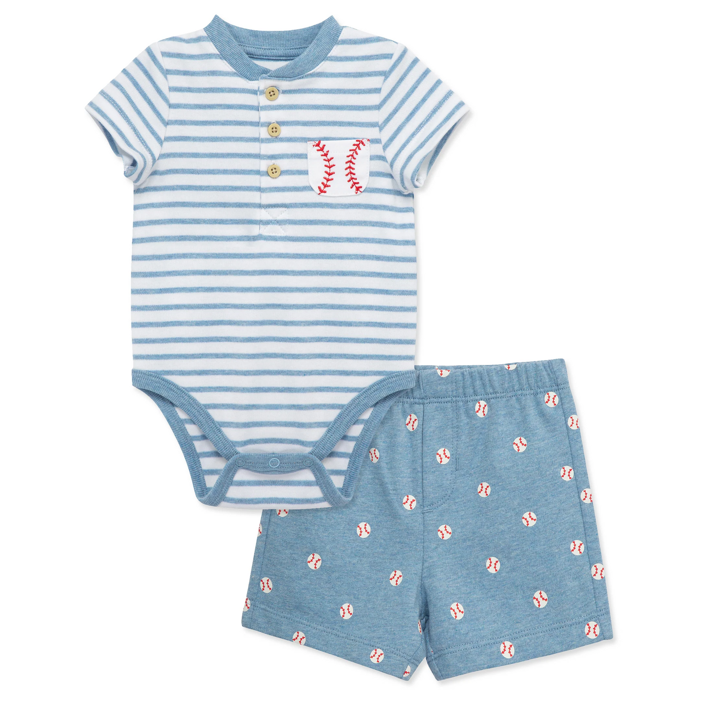 Striped Baseball Short Set