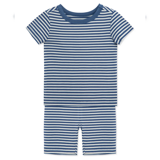 Navy Striped Short Pajamas (Toddler)