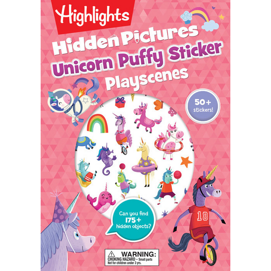 Hidden Pictures Unicorn Puffy Stickers