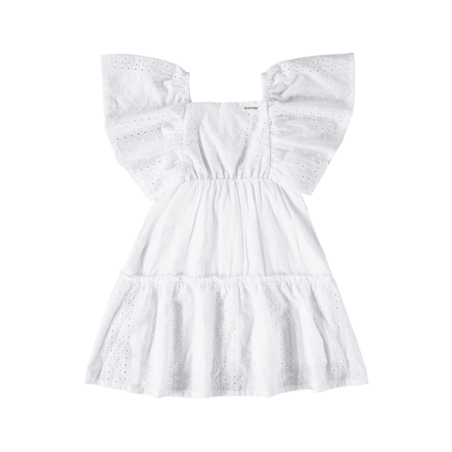 White Eyelet Wing Dress