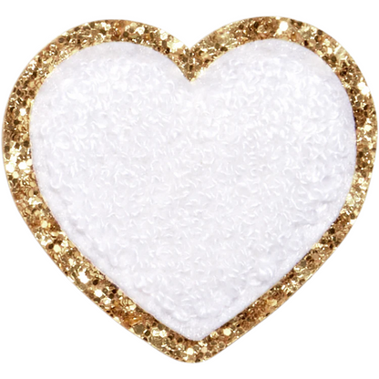 Large Chenille Heart Patches
