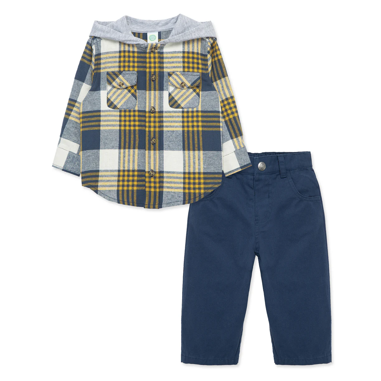 Maize Blue Flannel Plaid Set