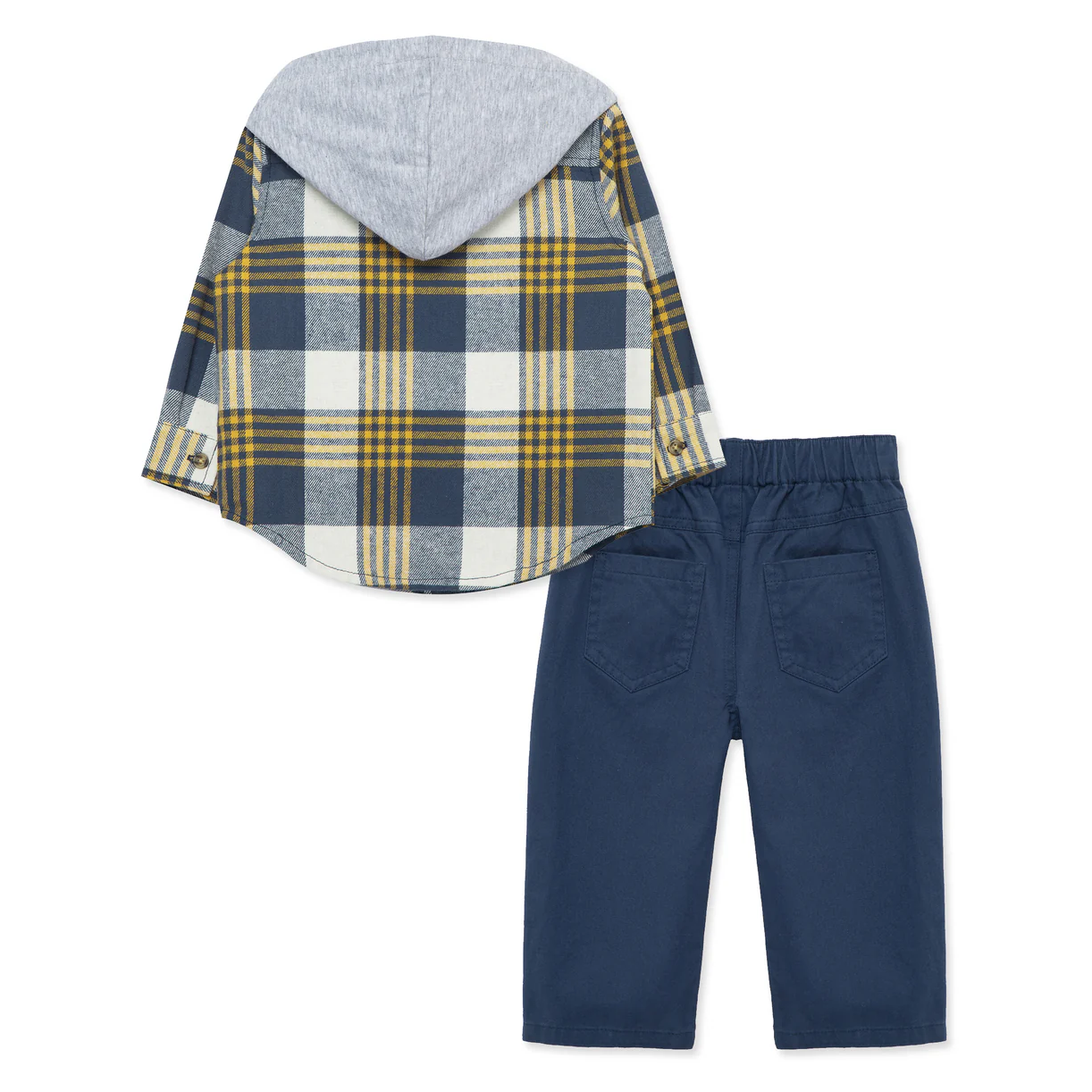 Maize Blue Baby Flannel Plaid Set