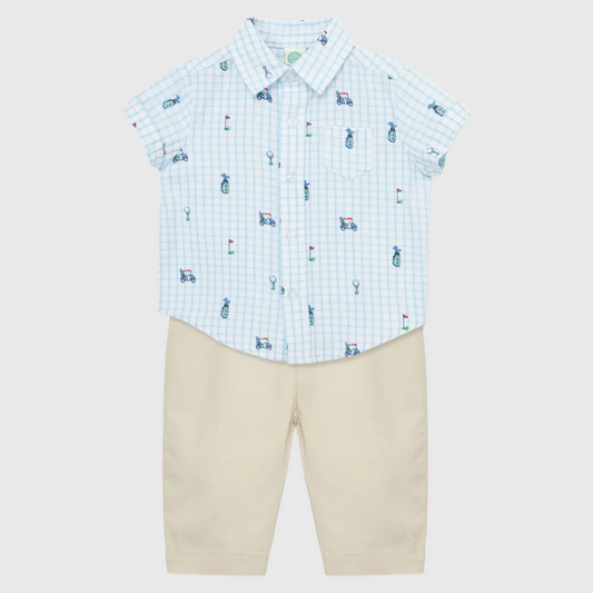 Golf Woven Shirt and Pant Set