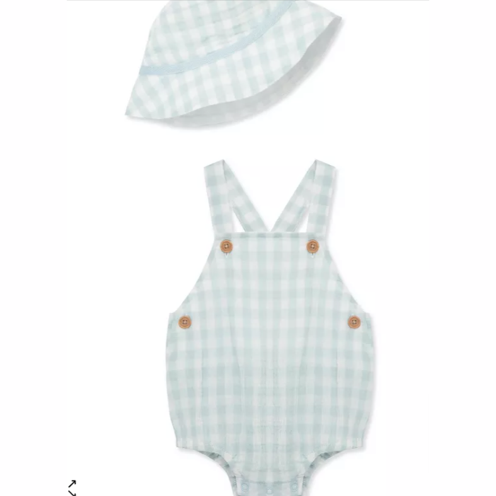 Check Sunsuit Hat Set