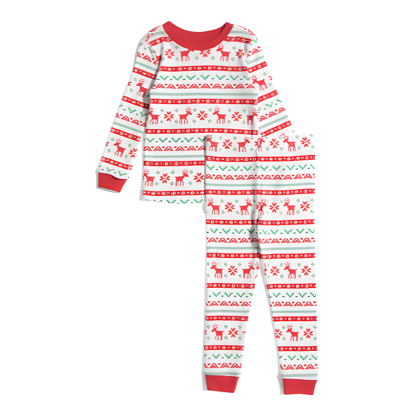 Fair Isle Moose Print Pajamas