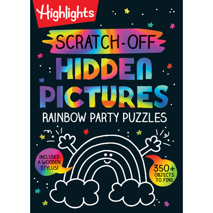 Scratch-off Hidden Pictures Rainbow Party Puzzles