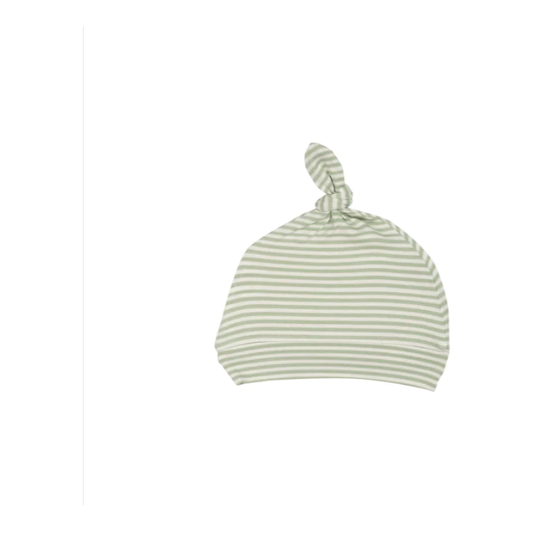 Woodland Swaddle Green Stripe Knotted Hat
