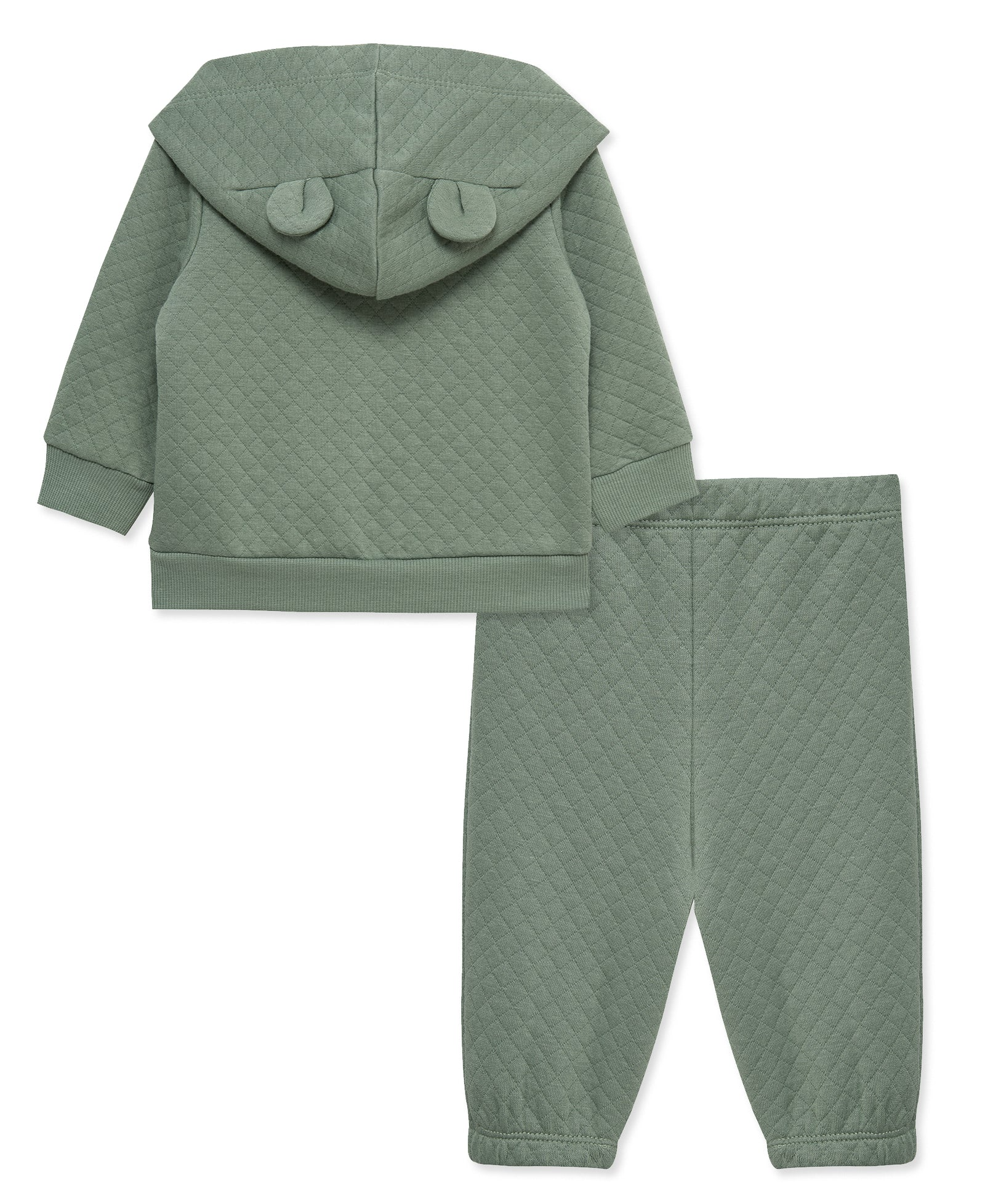 Green Quilted Jacket Set